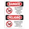Signmission OSHA Sign, No Swimming Pool Closed Chemicals Bilingual, 5in X 3.5in Decal, 3.5" W, 5" L, Spanish OS-DS-D-35-VS-1627 - alternate 1